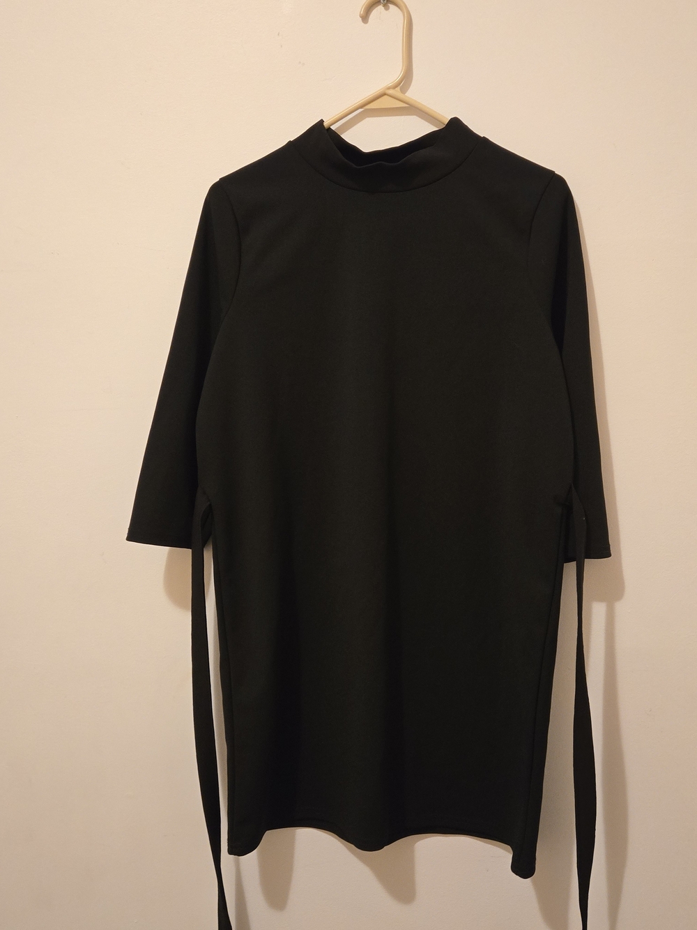 Nasty Gal Black Mock Neck Tunic Short Dress